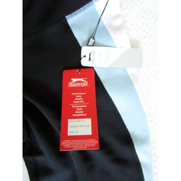 Slazenger Ladies' Sports Performance Short Leggings - NWT Light Blue - LARGE - Picture 10 of 12